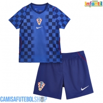 Camisa de time de futebol Croácia Replicas 2º Equipamento Infantil Mundo 2026 Manga Curta (+ Calças curtas)